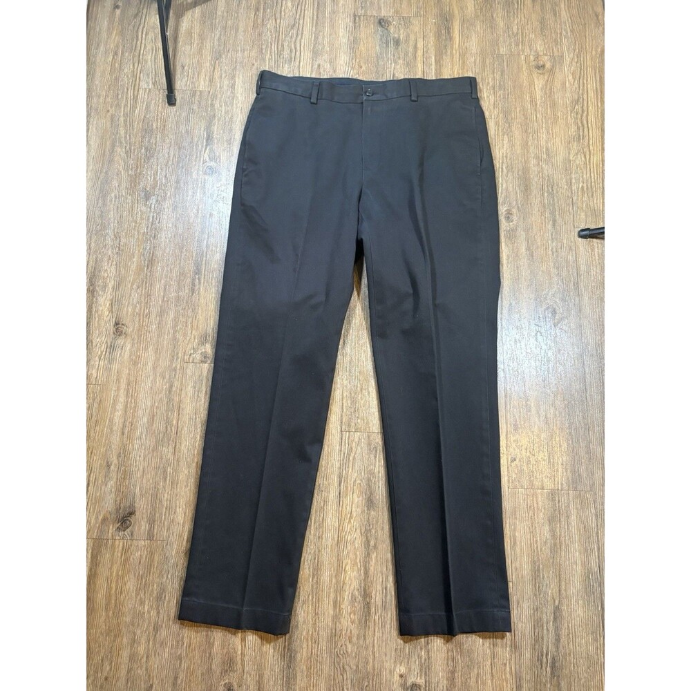Brooks Brothers Advantage Chino Clark Fit Mens 36x32 Black Cotton Pants